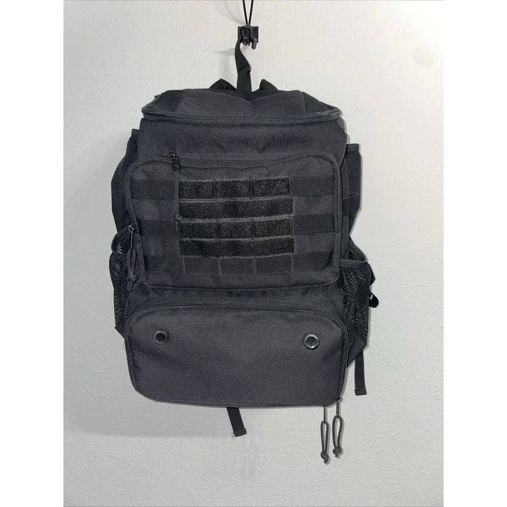Black‎ Tactical Baseball or Softball Backpack Heavy Duty Big Pockets